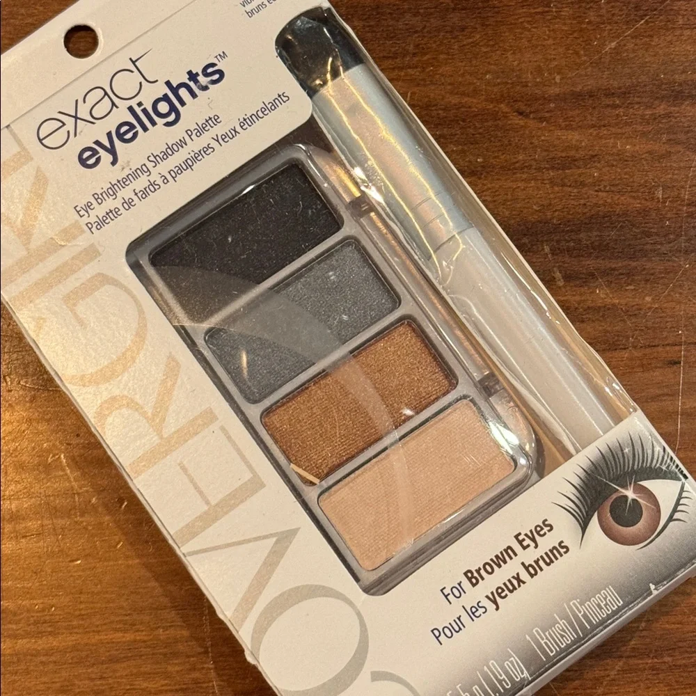 NIP Covergirl Exact Eyelights 700 Vibrant Browns 4 Color Palette With Brush RARE